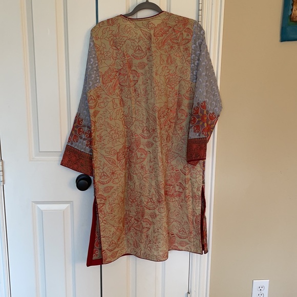 Sana Safinaz Pakistani Indian front open shirt with embroidery. kurta / kameez. - Picture 7 of 14